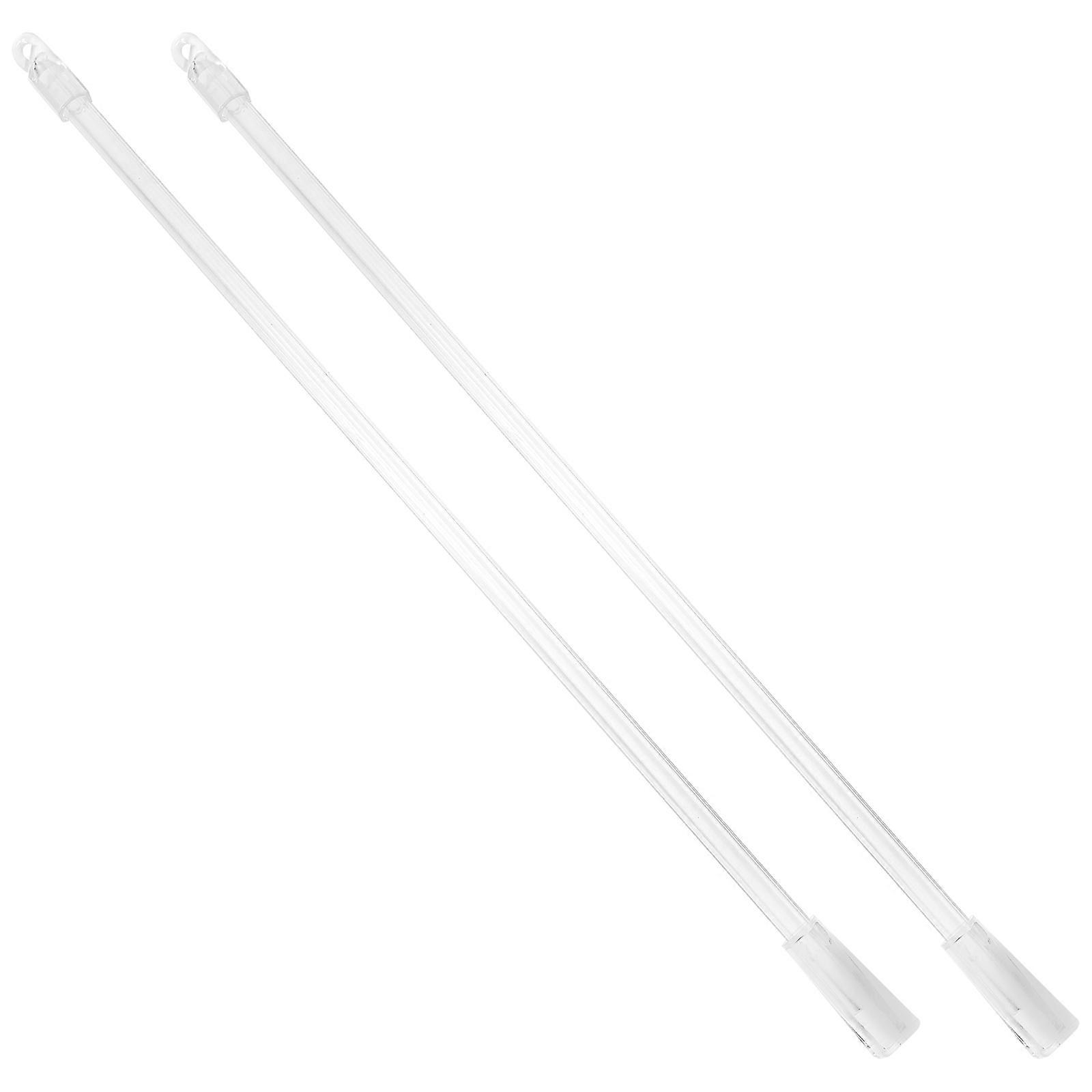Blind Wand Replacement with Hook 2Pcs Acrylic Vertical Blind Rod for Home Use