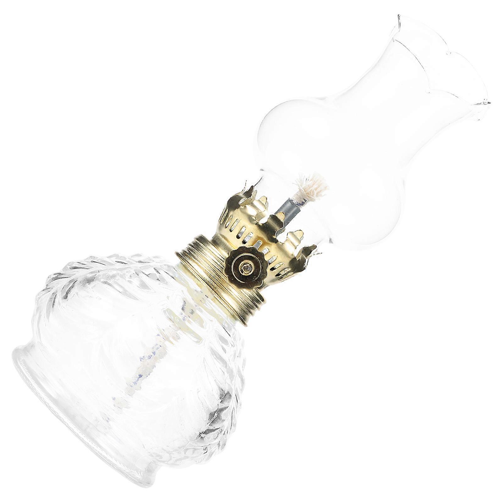 Vintage Glass Kerosene Lamp for Indoor Table Lighting
