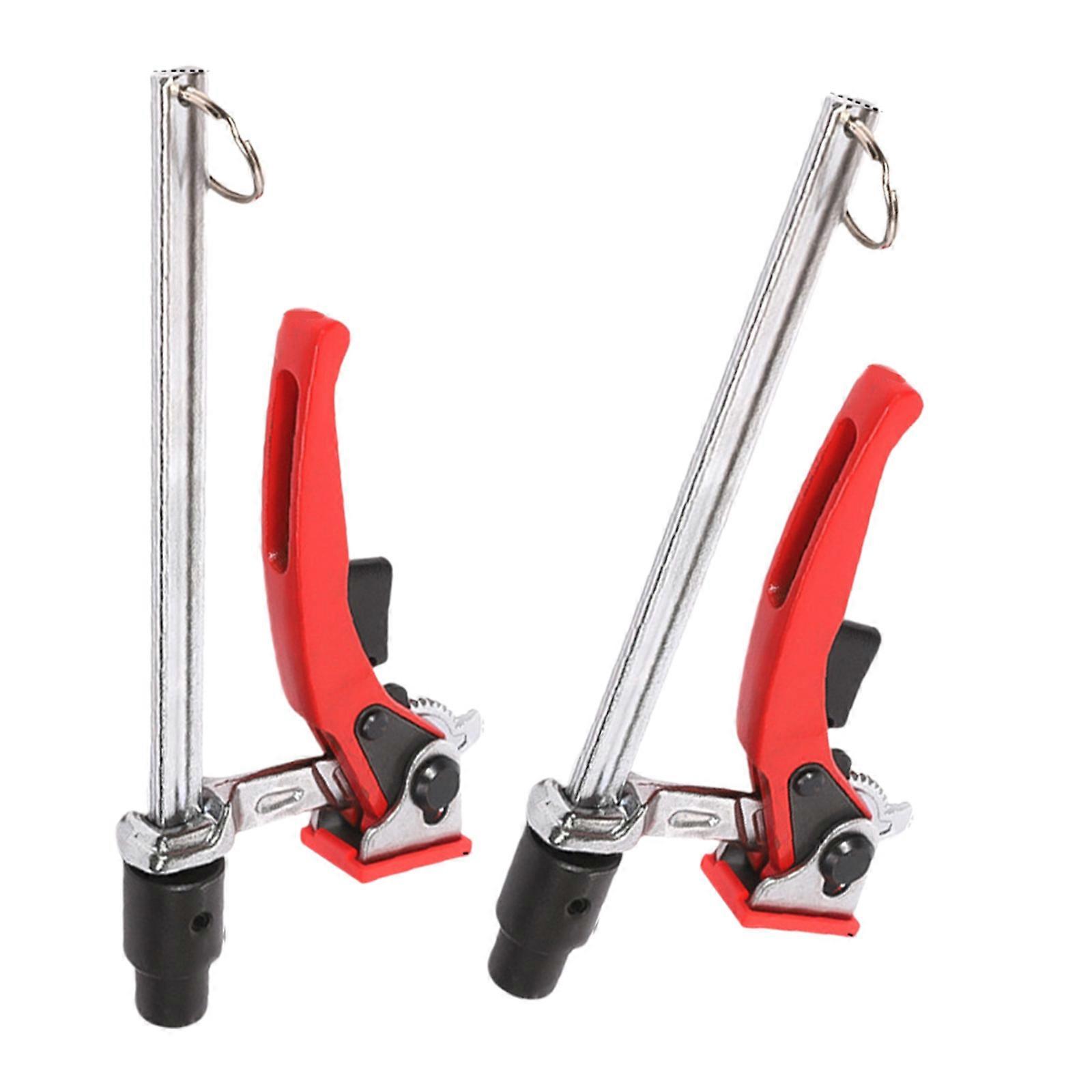 2Pcs Plastic Handle Woodworking Workbench Fixing Clips Ratcheting Table Clamp Desktop Quick Acting Hold Down Clamp Multicolor