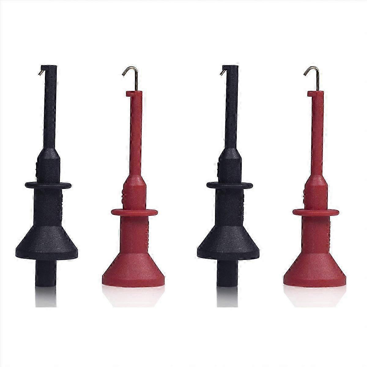 2X Universal Digital Multimeter Test Hook 4mm Straight Test Probe Extension Hook Needle