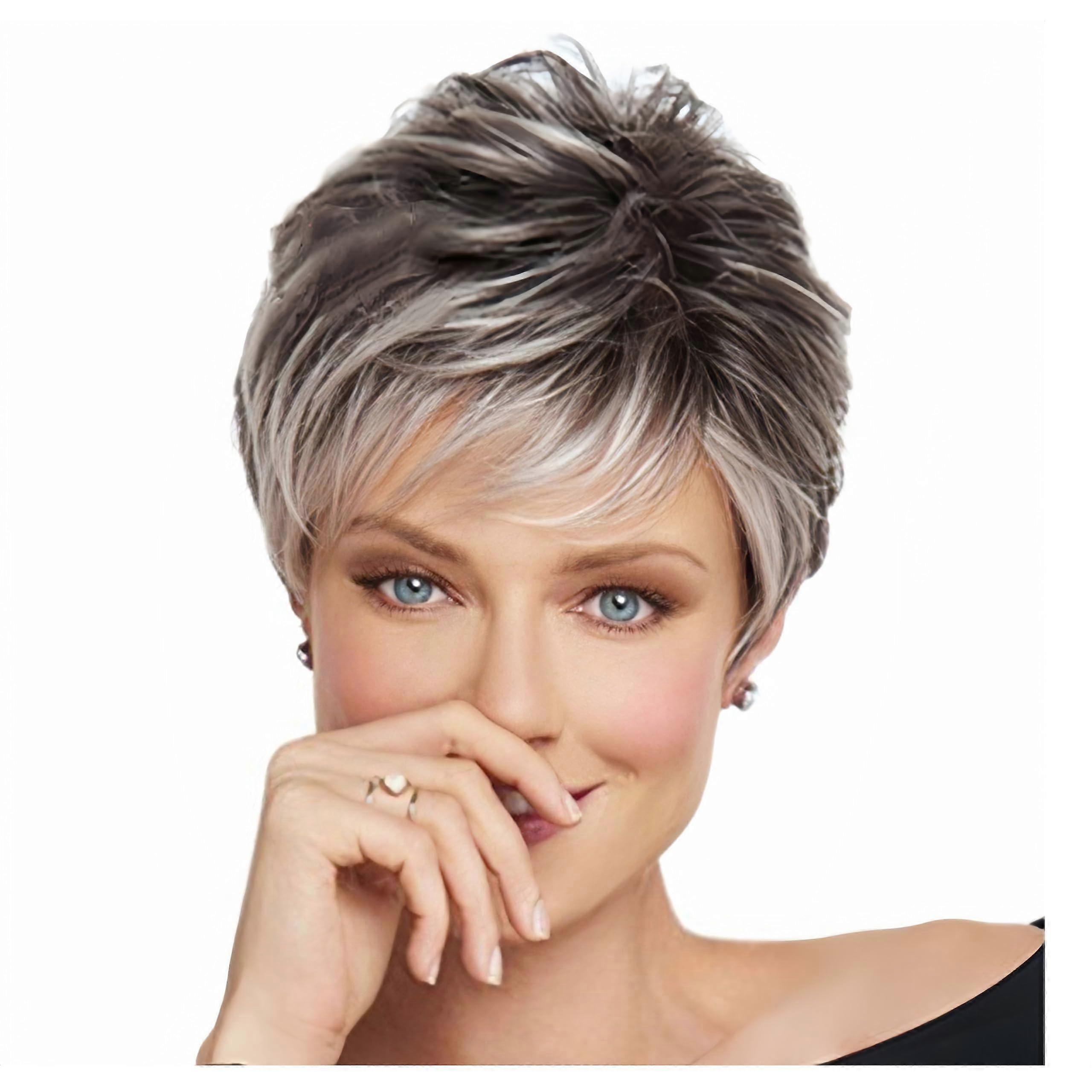 Short Pixie Wig for Women with Natural Shine Texture, Curly Bob Style, Adjustable Secure Fit