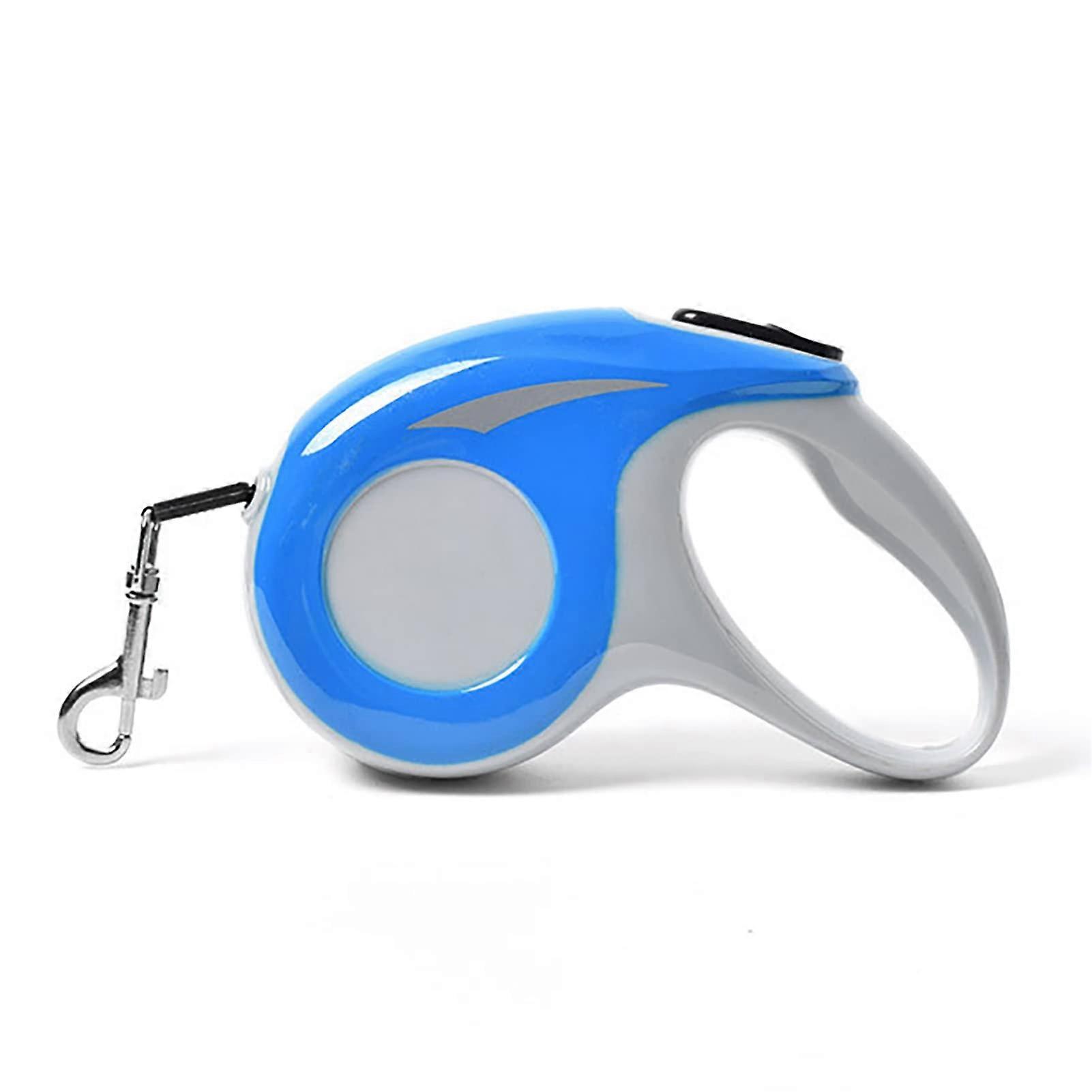 Retractable Dog Leash Nylon Tape with OneButton Lock Tangle for Small Medium Dogs Azul