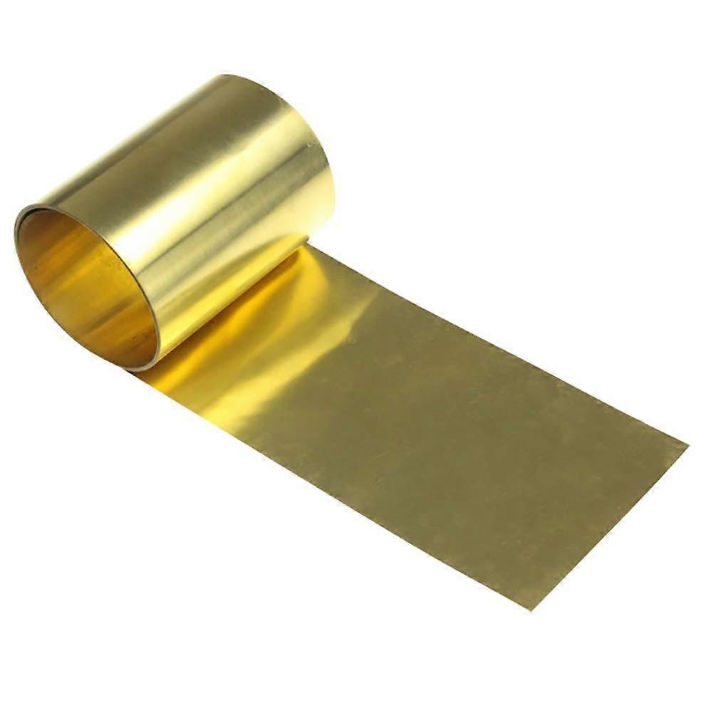 H62 Brass Sheet 1mm Gold Plate Roll, 10mm Width,  Thermal and Electrical Conductivity for Welding