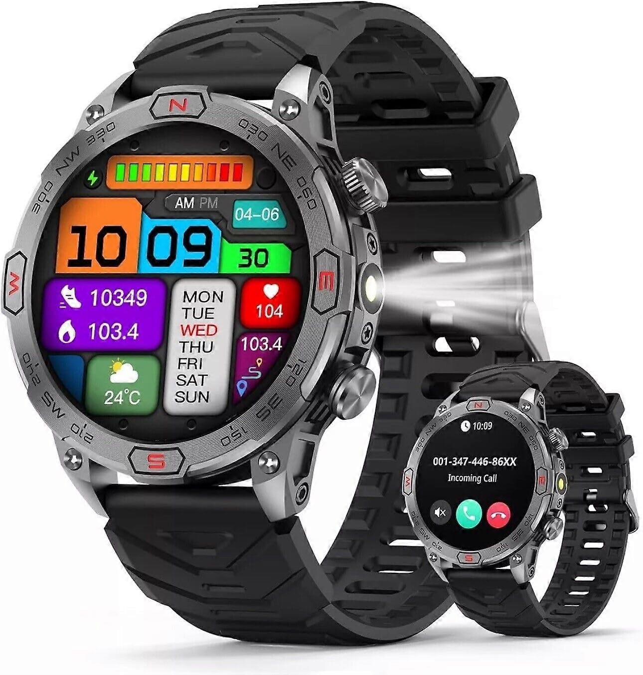 Smart Watch with 1.43' AMOLED Display, Bluetooth Calling, Compass, Waterproof Fitness Tracker