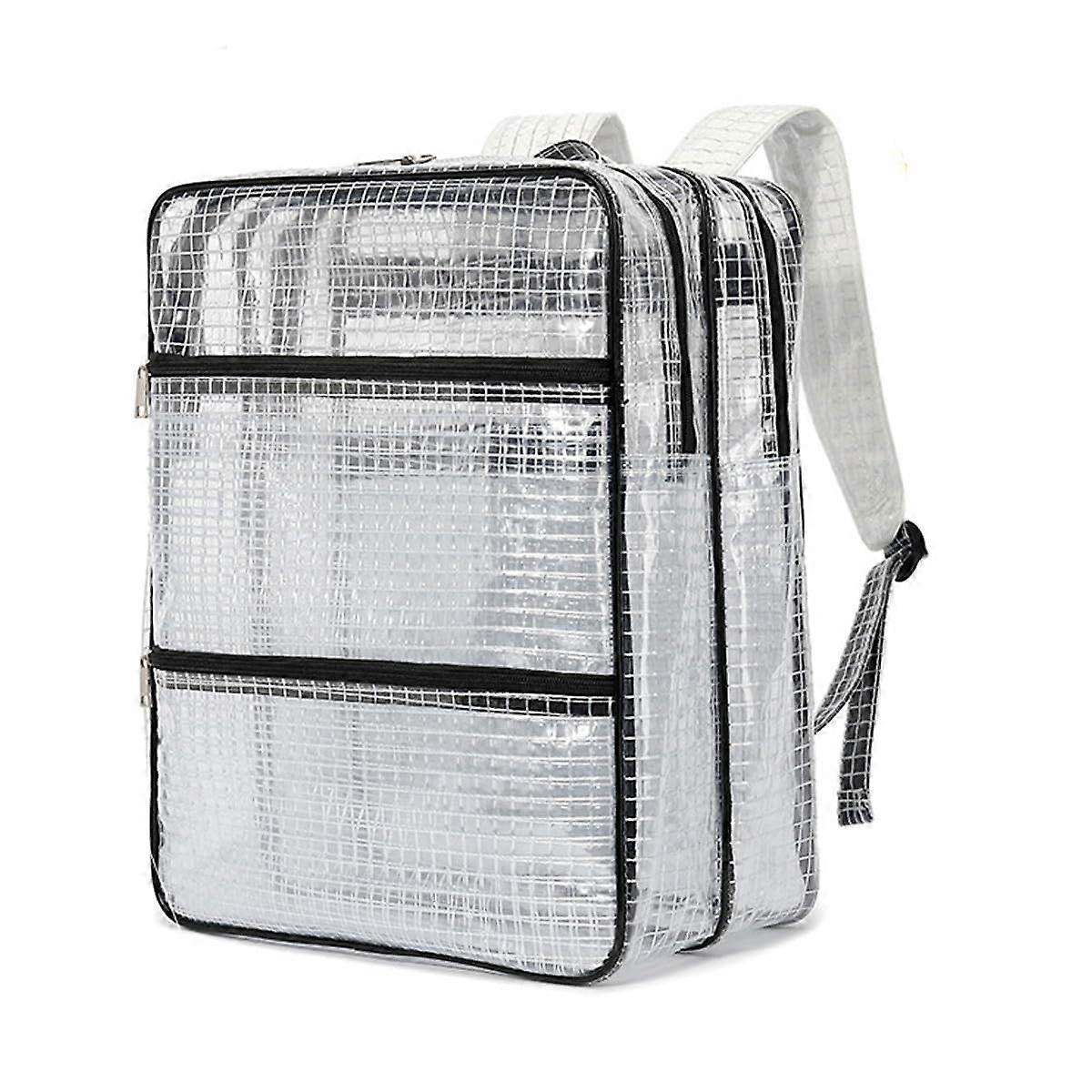Waterproof PVC Tool Backpack with Transparent Mesh Design for Technicians and Cleanroom Use