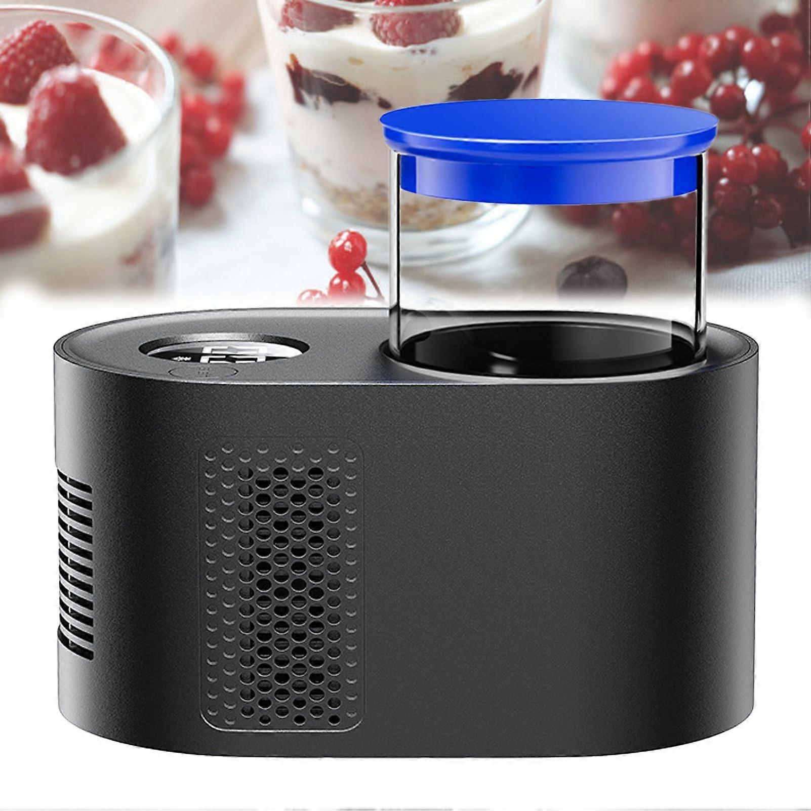 Hot and Cold Yogurt Maker with Rapid Refrigeration and  Heating, Digital Display, Black