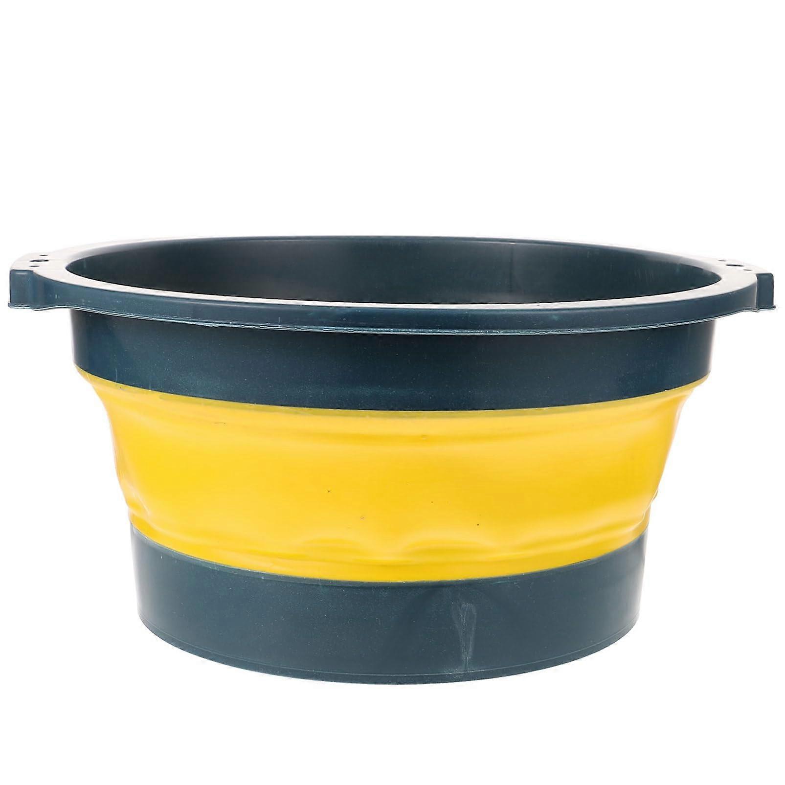 Collapsible Wash Basin with Handle, Foldable SpaceSaving Design for Camping, Travel, Kitchen Use