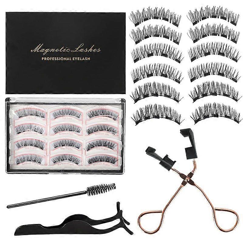 12 piece magnetic suction false eyelash set