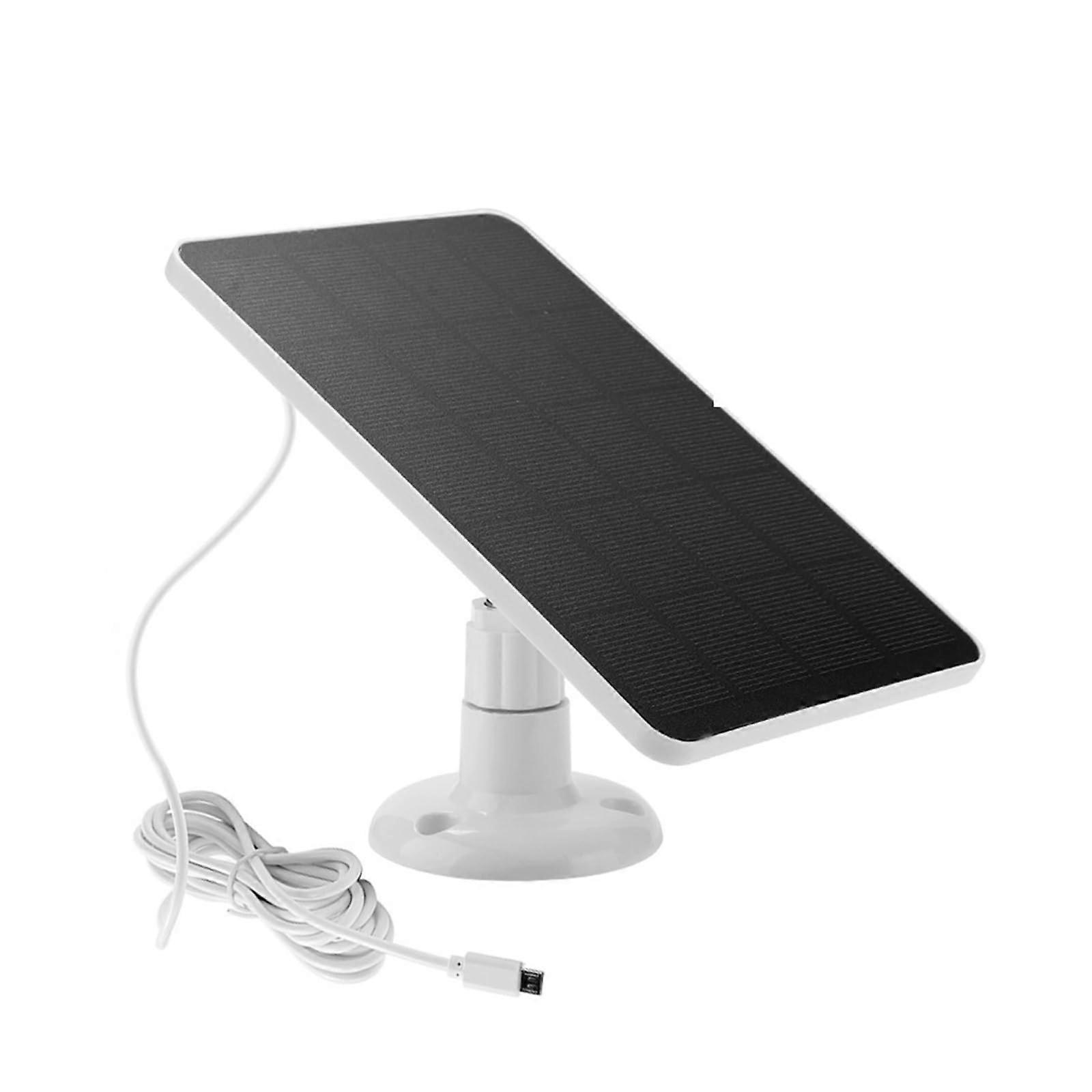 Solar Panel Charger for Security Camera IP65 Waterproof 360° Adjustable Mount Continuous Power