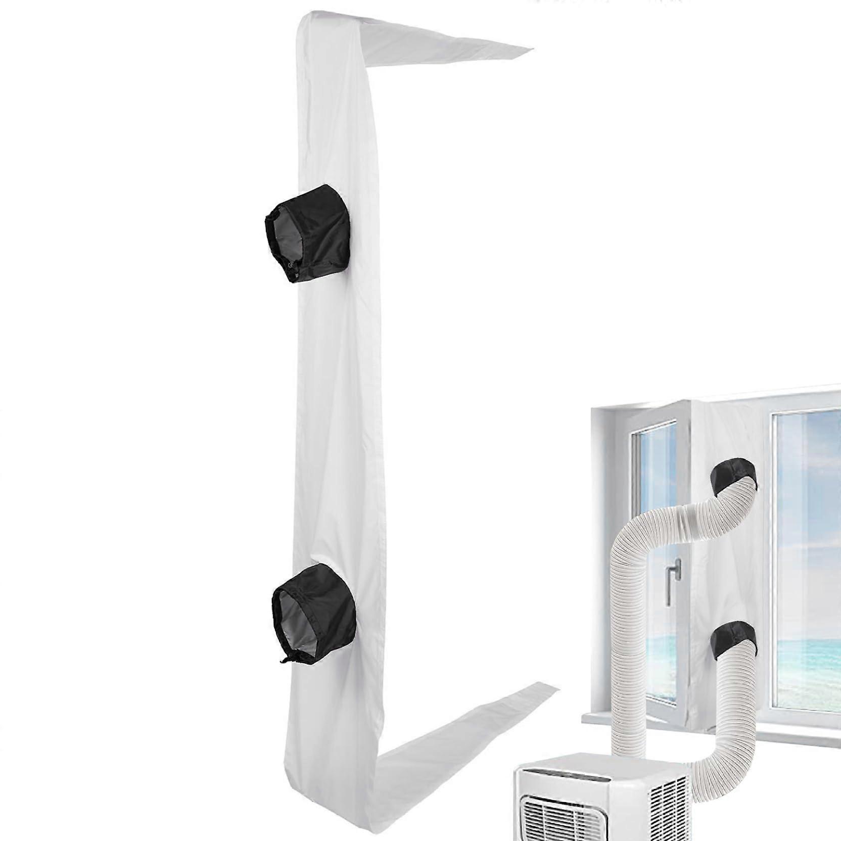 Portable Air Conditioner Window Seal Kit 300cm Waterproof Polyester Double Hose Adjustable Fit