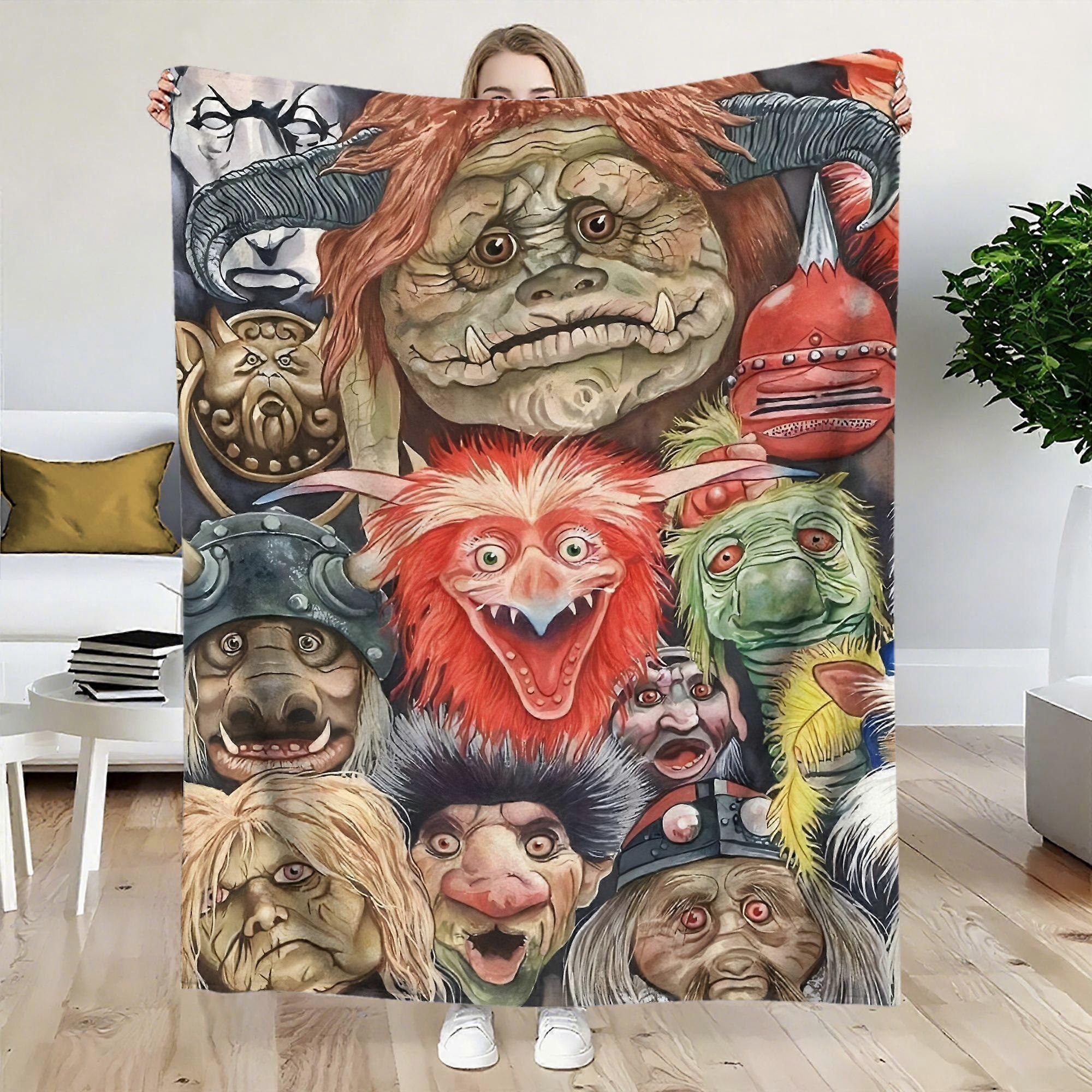 Whimsical Creatures Luxury Flannel Blanket  Soft Lightweight