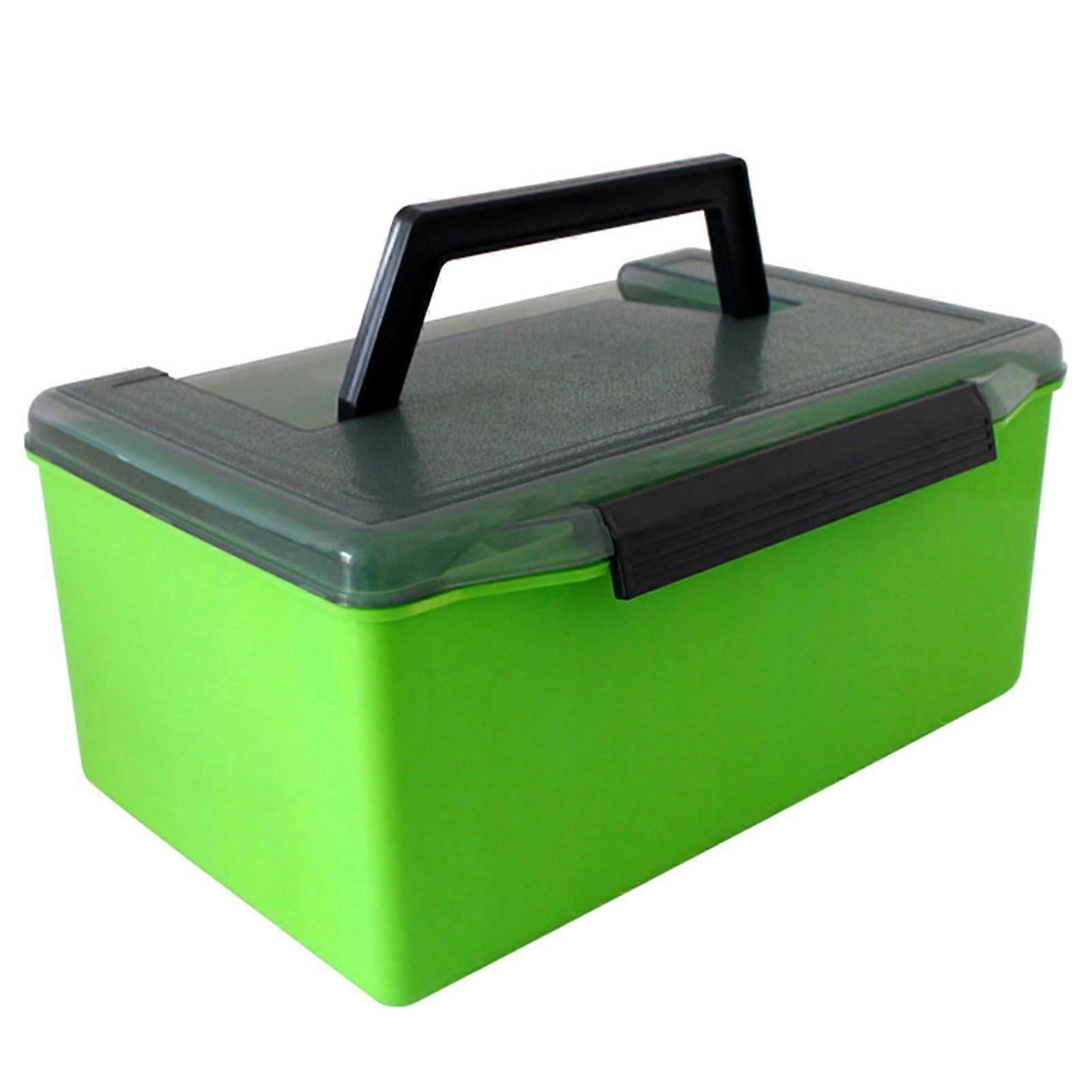 Fishing Tackle Box 52 Compartment Waterproof ABS Lure Storage Case with  Grids