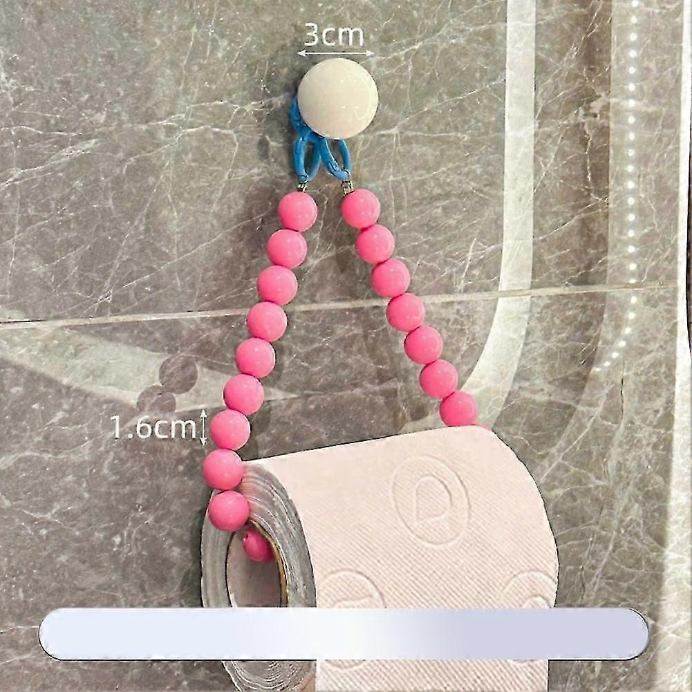Colorful Beaded Tissue Holder Multifunctional Roll Paper Hanging Storage Ra