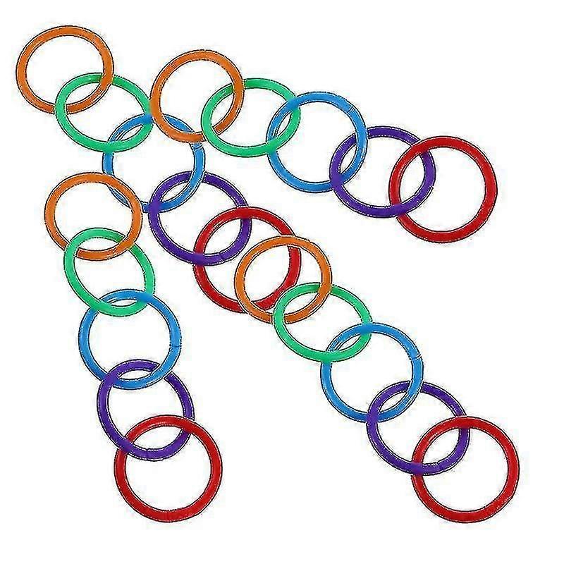 100pcs 28mm indre diameter multi-farge bindemiddel ringer plast bok ringer