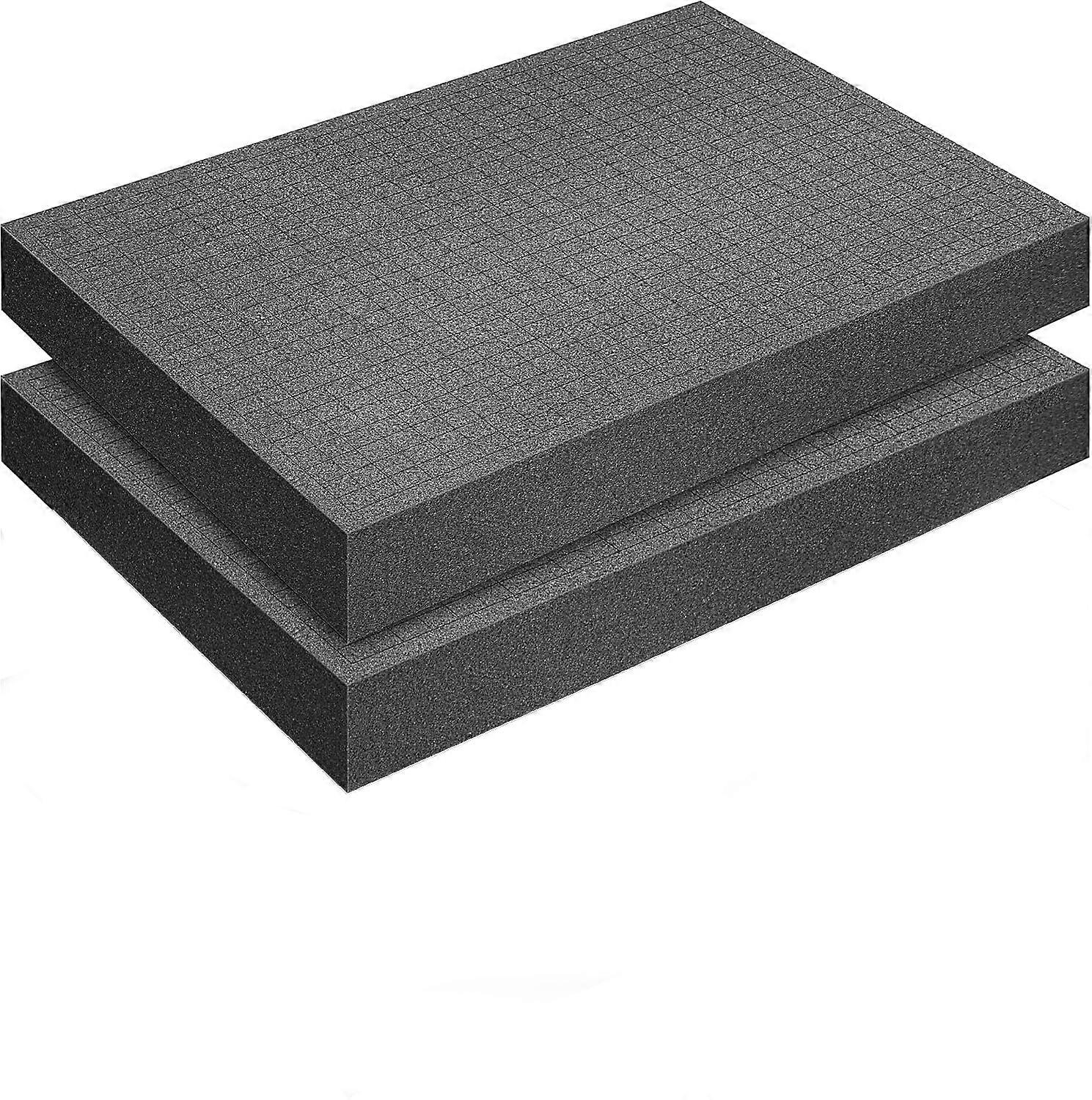 Pick and Pluck Foam Inserts 16x12x2 Custom Case Padding for Gun, Camera, Tool Storage Protection 2 Pack