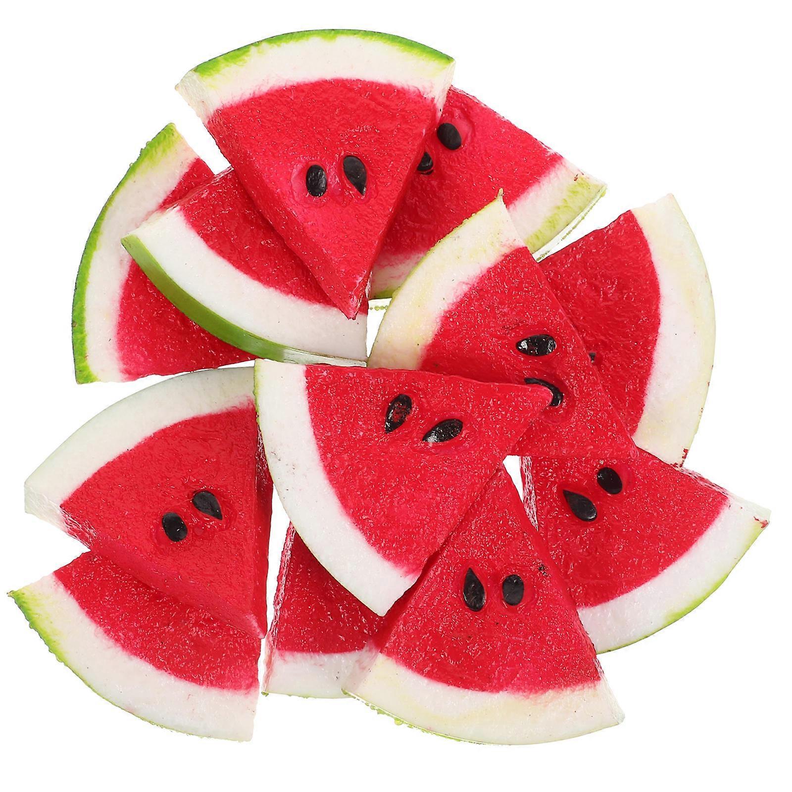 Simulation Watermelon Artificial Watermelon Model for Creative Props 12Pcs