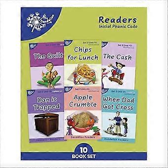 Lautlesebücher Dandelion Readers Set 2 Einheiten 11-20 (Zweibuchstabige Laute sh, ch, th, ng, qu, wh, -ed, -ing, -le): Entschlüsselbare Bücher für Leseanfänger