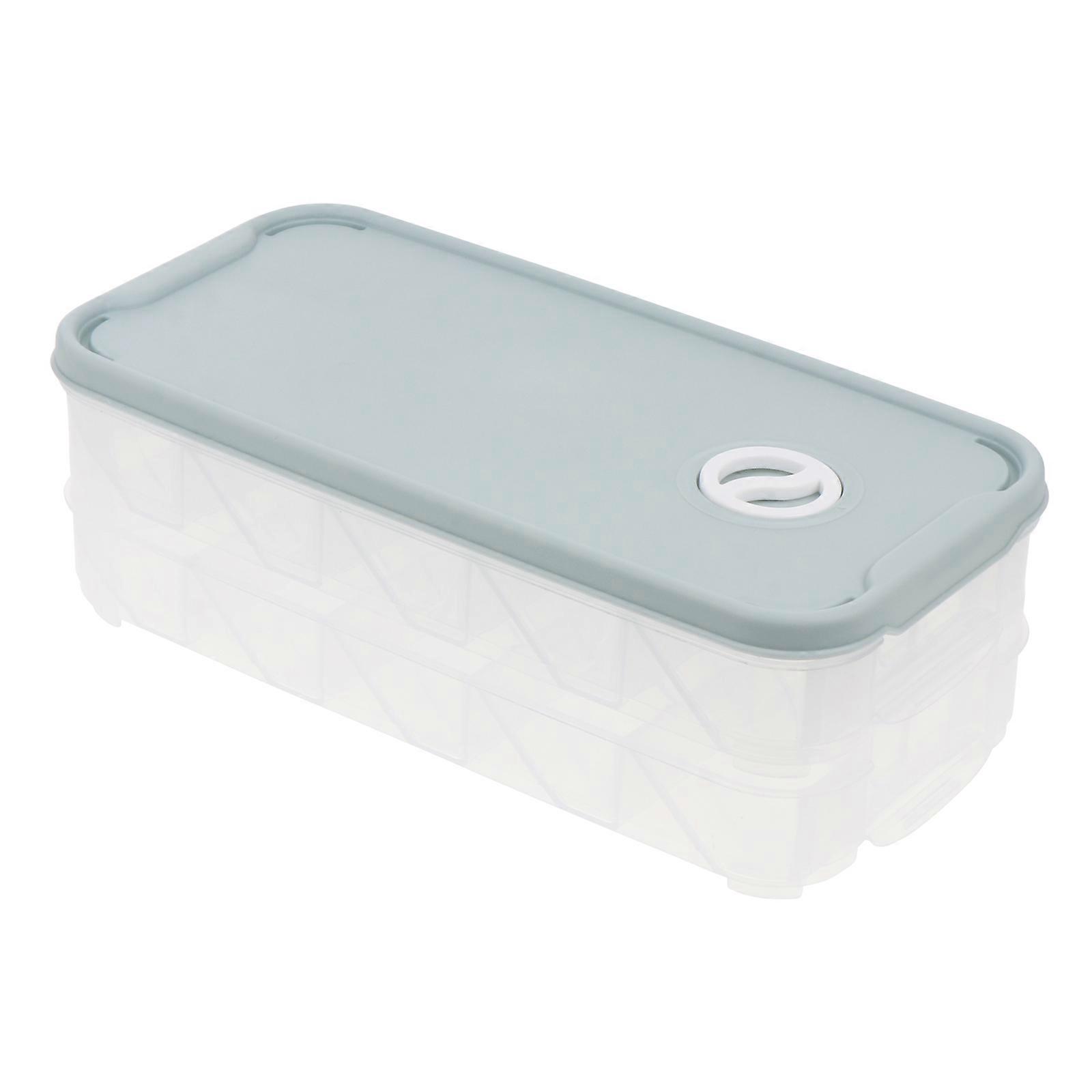 Dumpling Container Multi-Grid Food Storage Box for Kitchen Use 3Pcs