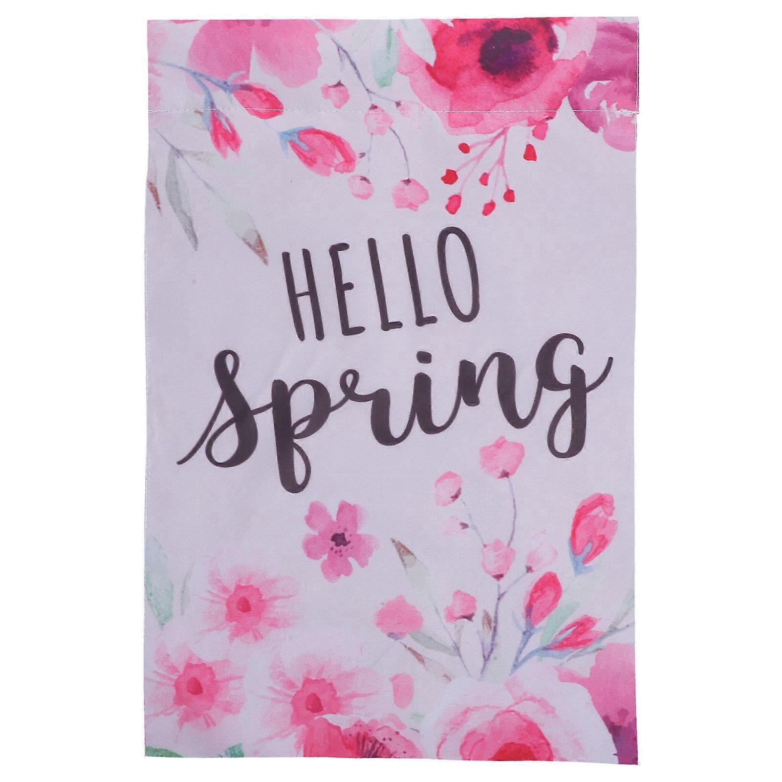 Spring Yard Flag Polyester Material Rectangle Shape Farmhouse Style 30X45CM 1Set