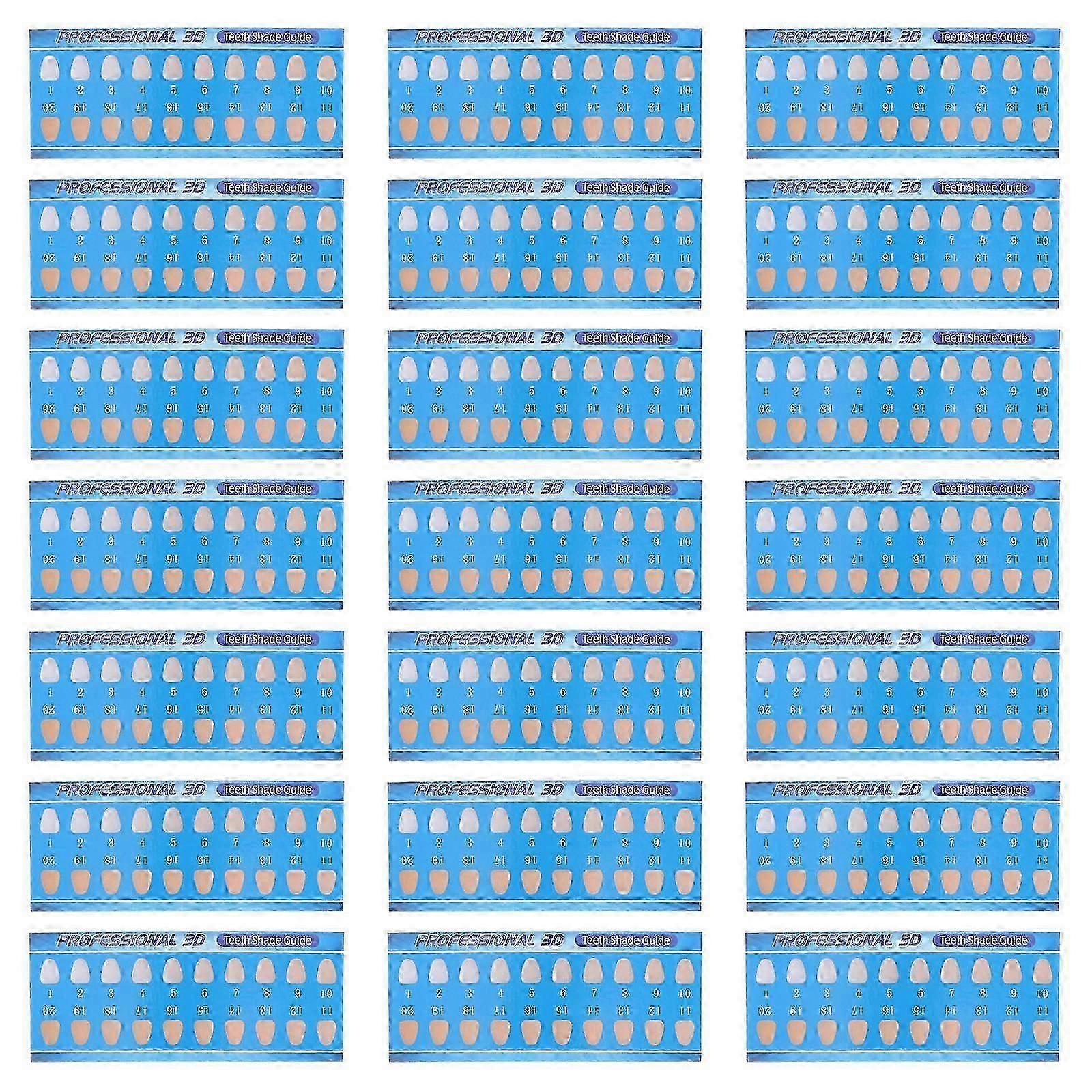 Tooth Shade 50Pcs Teeth Shade Guide Cards for Use