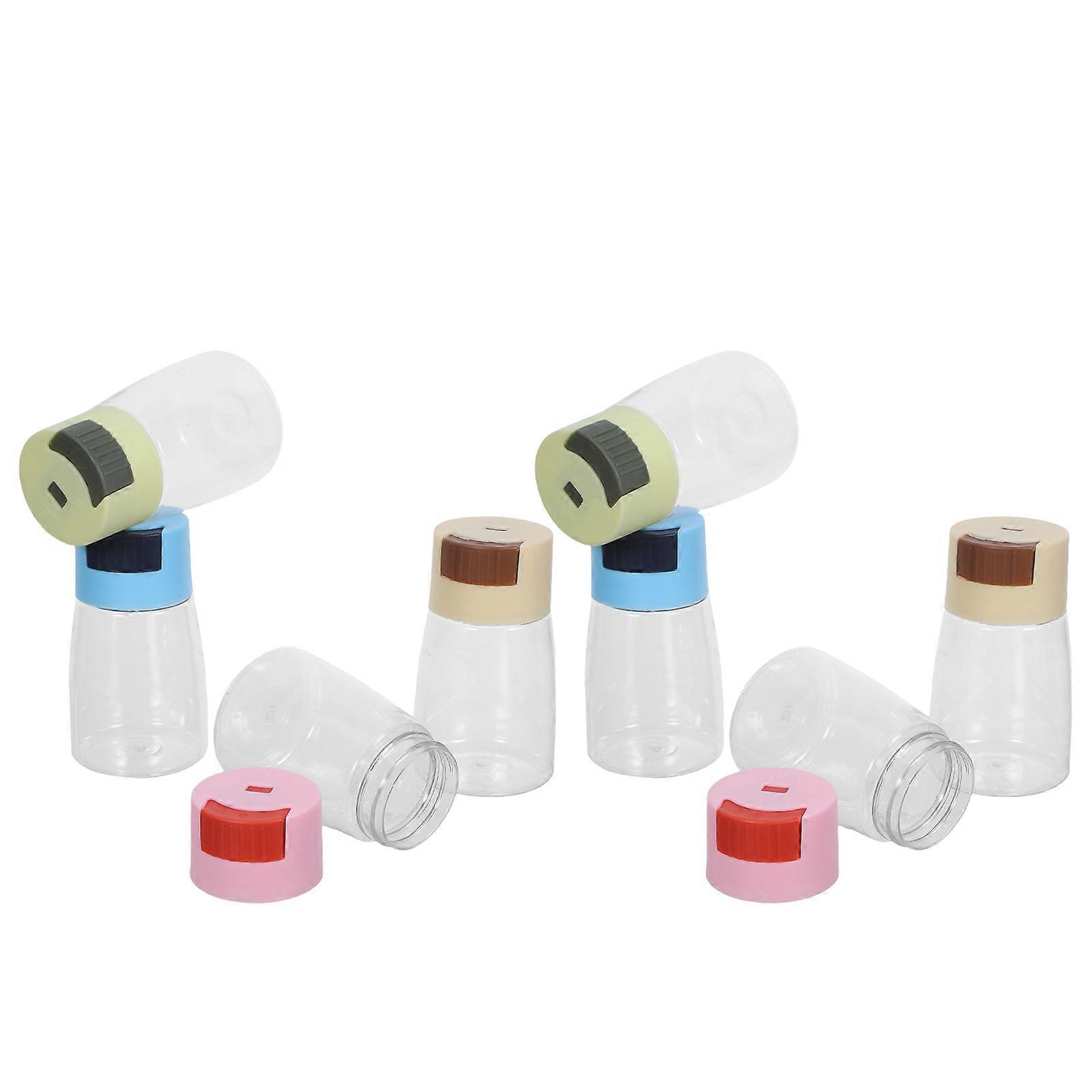 Plastic Spice Jars with Press Type for Precise 8Pcs