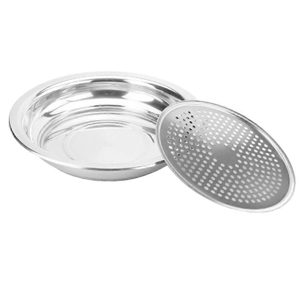 Stainless Steel Dumpling Dish for Steamed Use with Multifunction Double Layer Disk