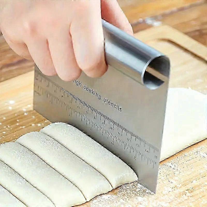 PC Compatible Stainless Steel Kitchen Tools - Multi-purpose Vegetable Scoop, Scraper & Dough Scraper Set 15*1