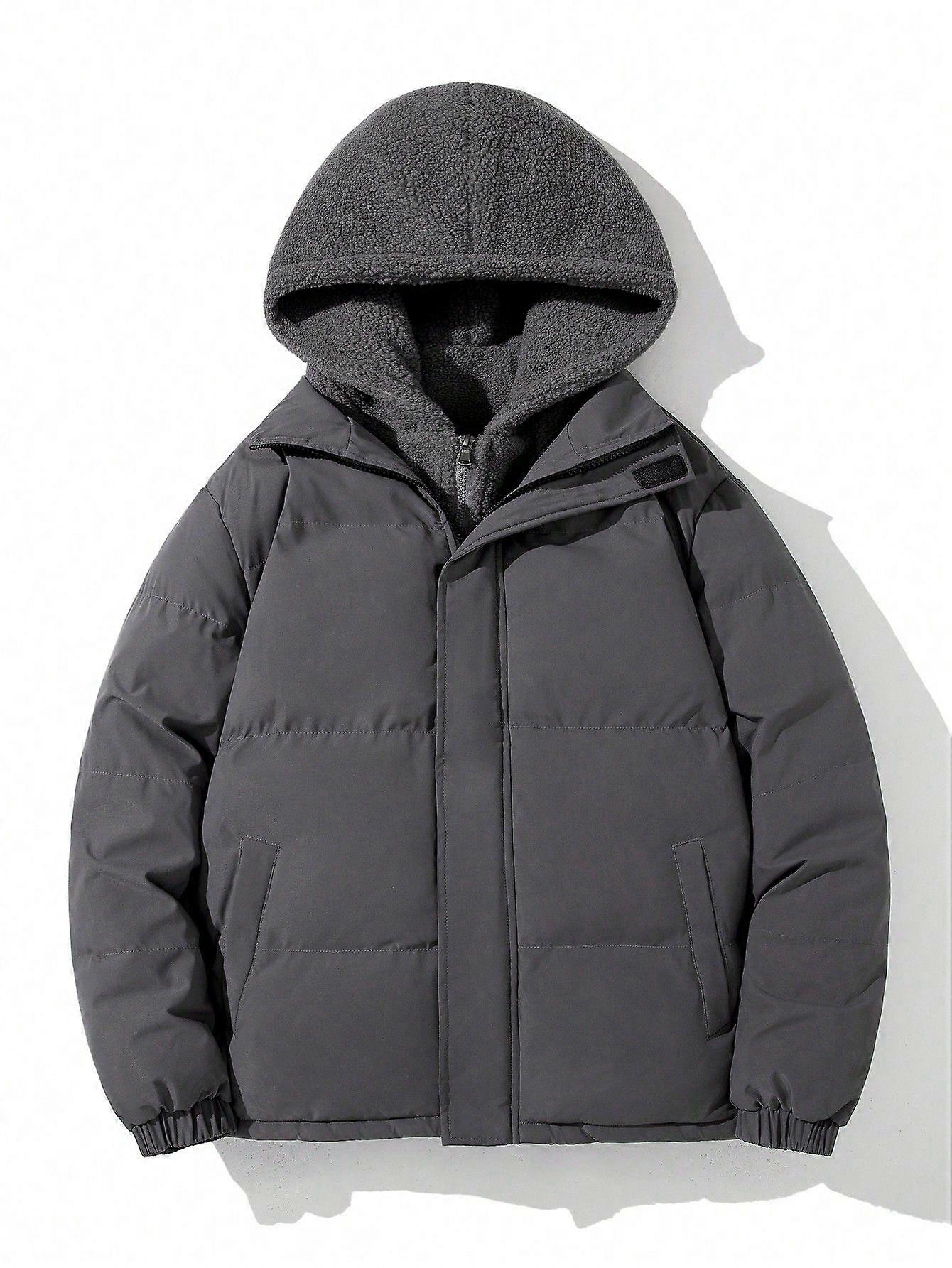 Hommes Zip Up Hooded Doudoune