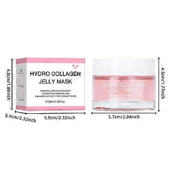 Collagen Jelly Facial Mask with Vitamin C and Hyaluronic Acid, Enhances Elasticity, Brightens Complexion, 50g
