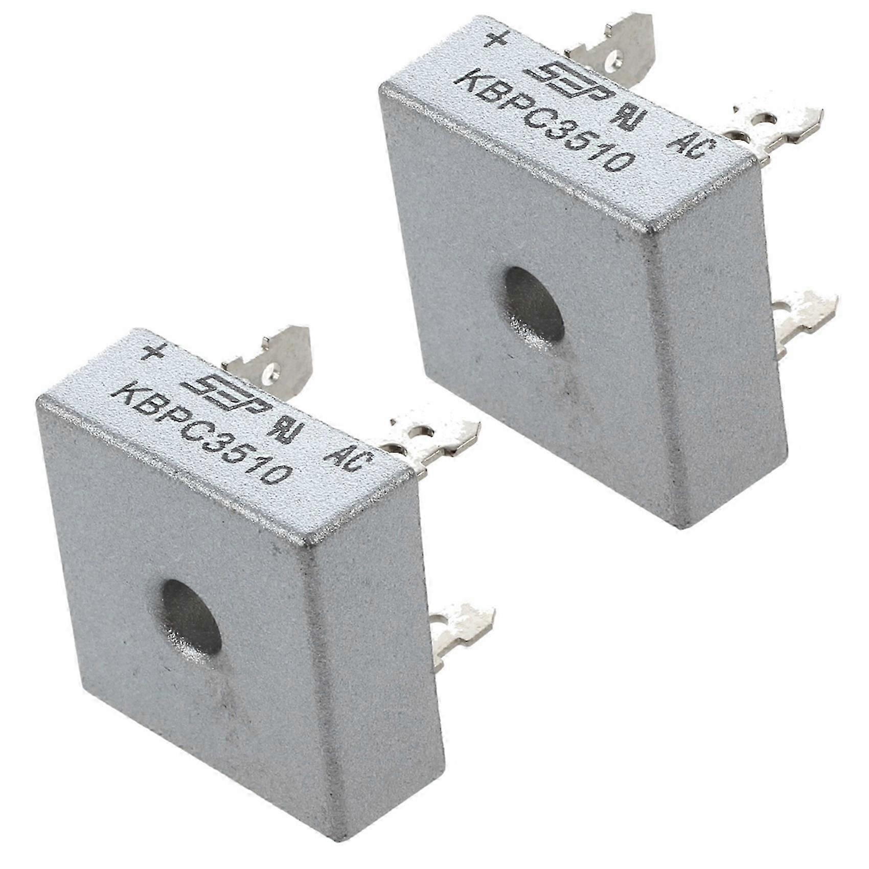 2X KBPC3510 1000V Single Phase Square Diode PCB Bridge Rectifier