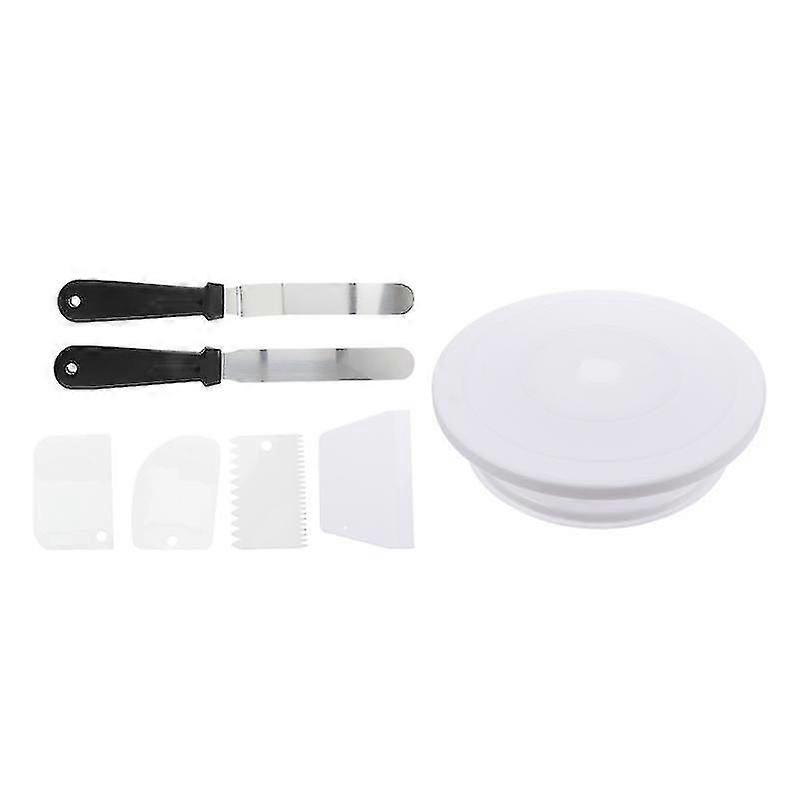 7pcs Kitchen utensils, Manual Rotating Cake Table