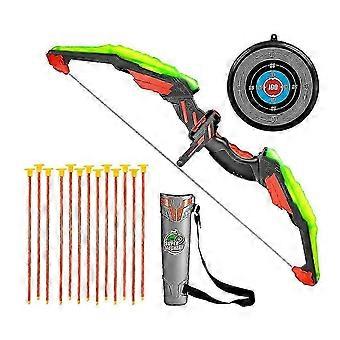 Bow and Archer Set - Archery Toy Set - LED with 13 Suction Cup Arrows, & Quiver