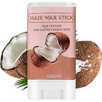 Bâtonnet de cire capillaire à la noix de coco pour femmes, stick de finition pour contrôler les frisottis et les mèches rebelles, pommade coiffante non grasse.