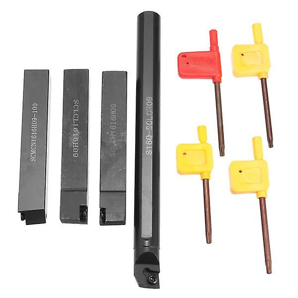 4Pcs 16mm Lathe Turning Tool Holder Set Index Boring Bar For Ccmt09t3 Insert