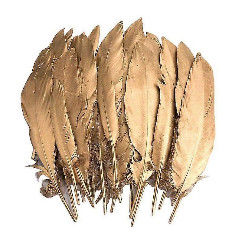 20pcs gullfjær for håndverk