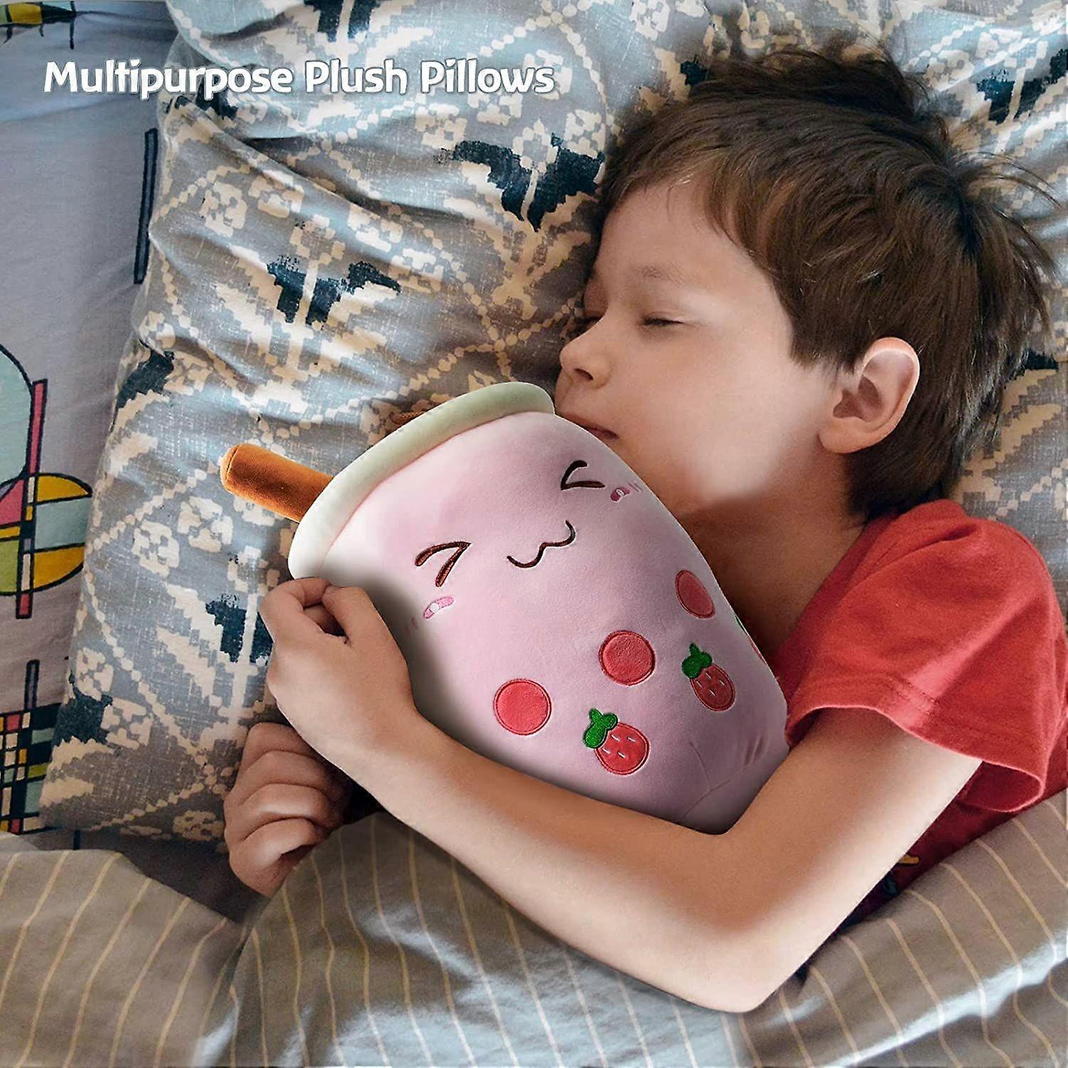 AMOZO Oreiller Peluche Bubble Tea, Peluche Boba Jouets Doux Oreille Peluche Boba Geant Snimal Pour Les Amateurs De Boba 35c Amz