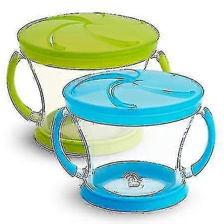 2 pack blue and green leakproof snack catcher