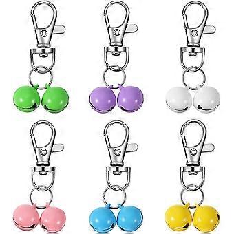 6 PCS Cat Bell for Collar Small Pet Bells for Dog Collars Mini Dog Collar Bells Loud Charm Colorful Pet Pendant Accessories for Training Dogs 26-27