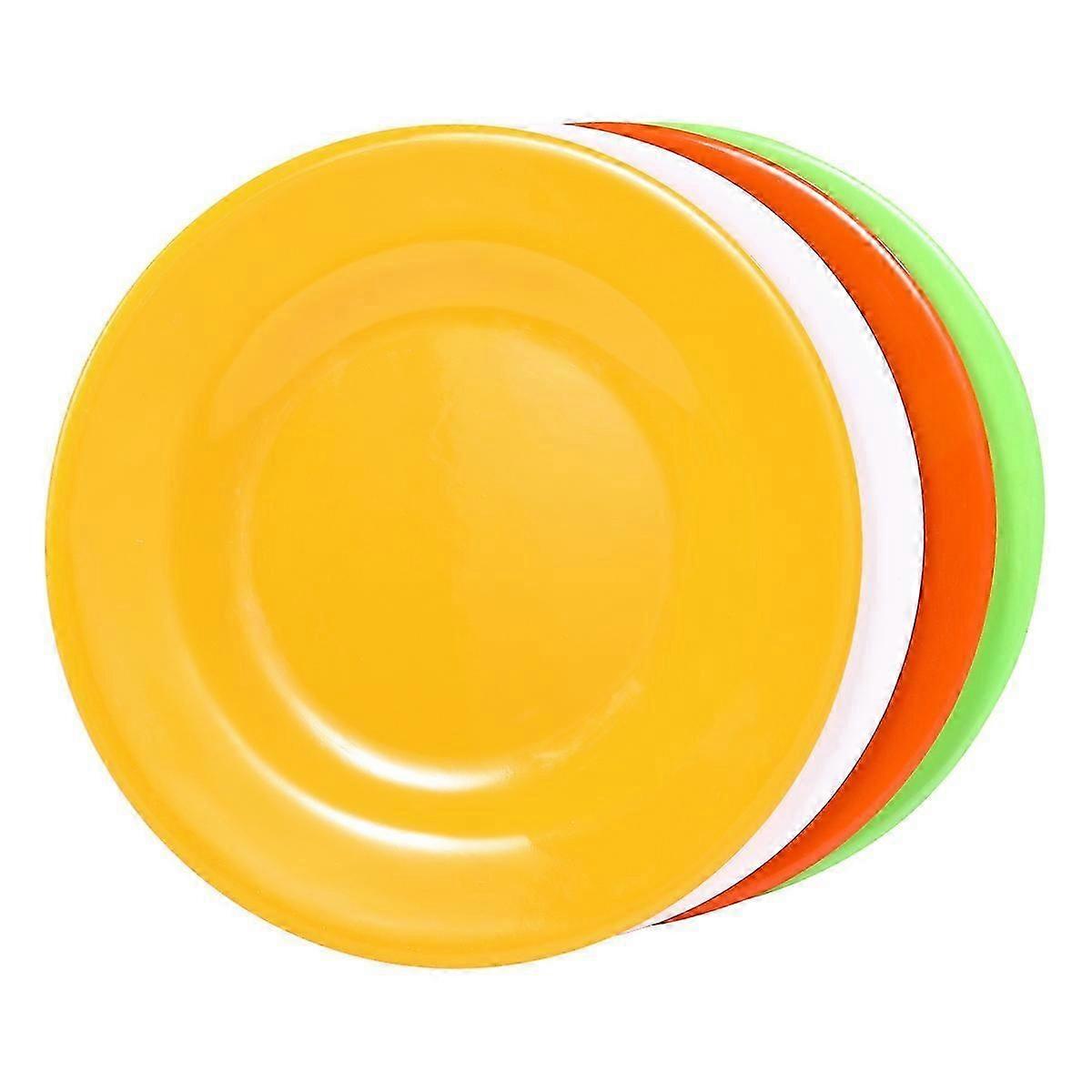 Dining Plate Kitchen Plates for Dining 4Pcs Assorted Color Tableware