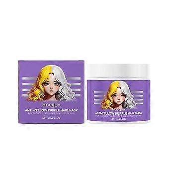 Purple Hair Mask Professional Neutralizes Brass Yellow Tones For Blonde Silver Gray Highlighted Hair