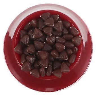 Dollhouse Accessories Dollhouse Mini Pet Food Bowl for Decor 1 Piece Red Plastic