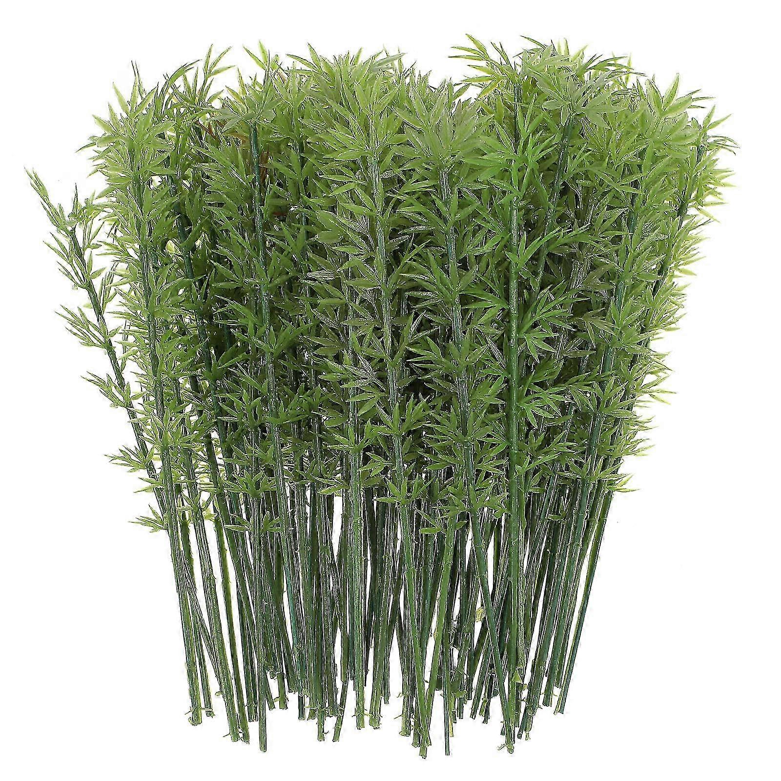 100pcs 1:75 Plastic Bamboo Trees Model Train Scenery Landscape Scale (Green)