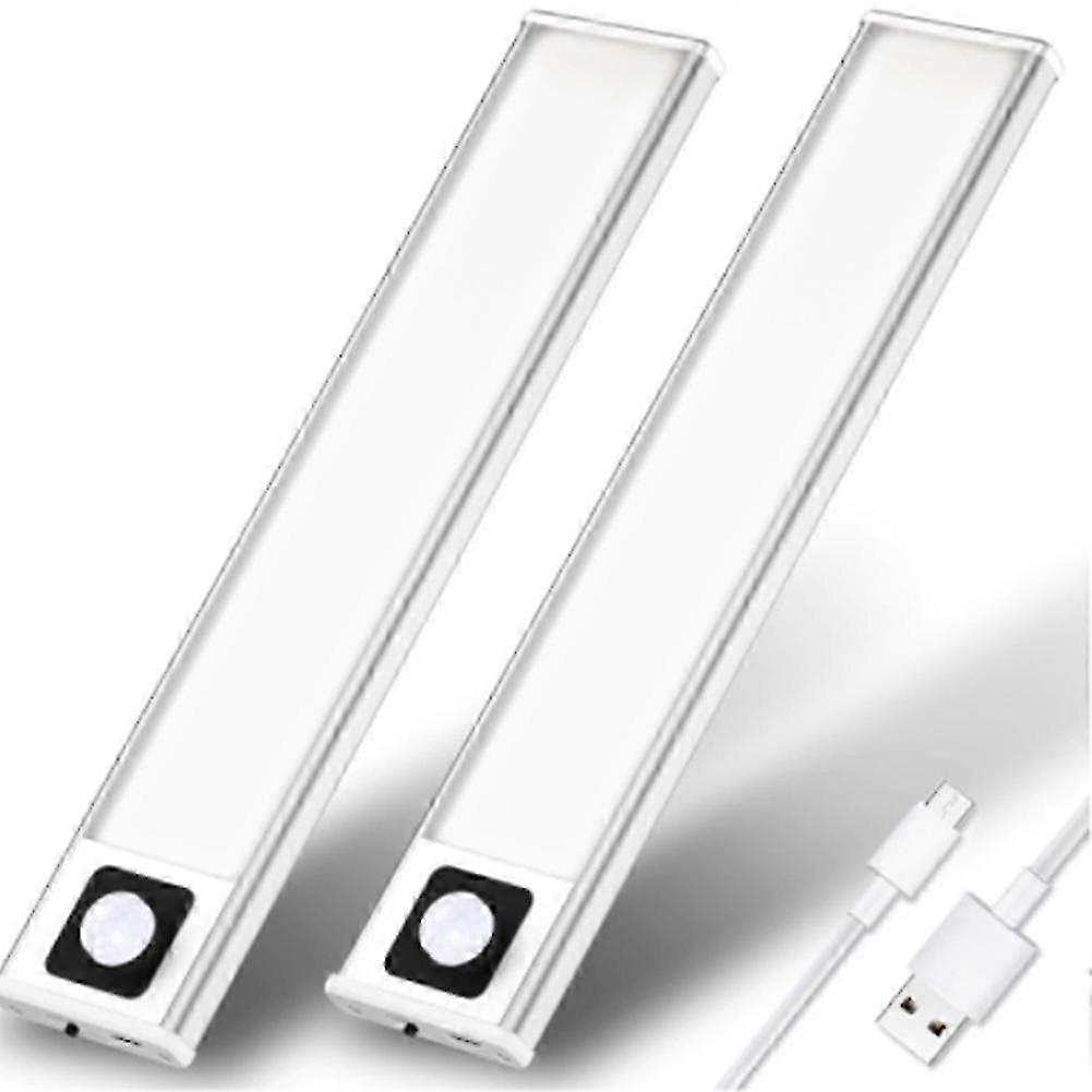 2 LED Indoor Motion Sensor Lights, Rechargeable, USB, Ultra Thin, Wireless, Battery Operated