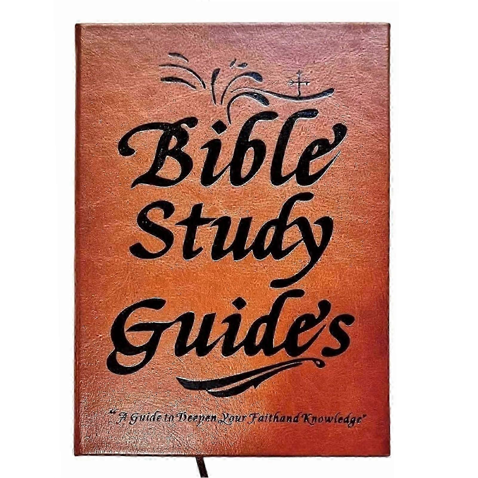 Bible Study Guide Deepening Faith and Knowledge Guide Artificial Leather Bound Embossed Scripture Notebook