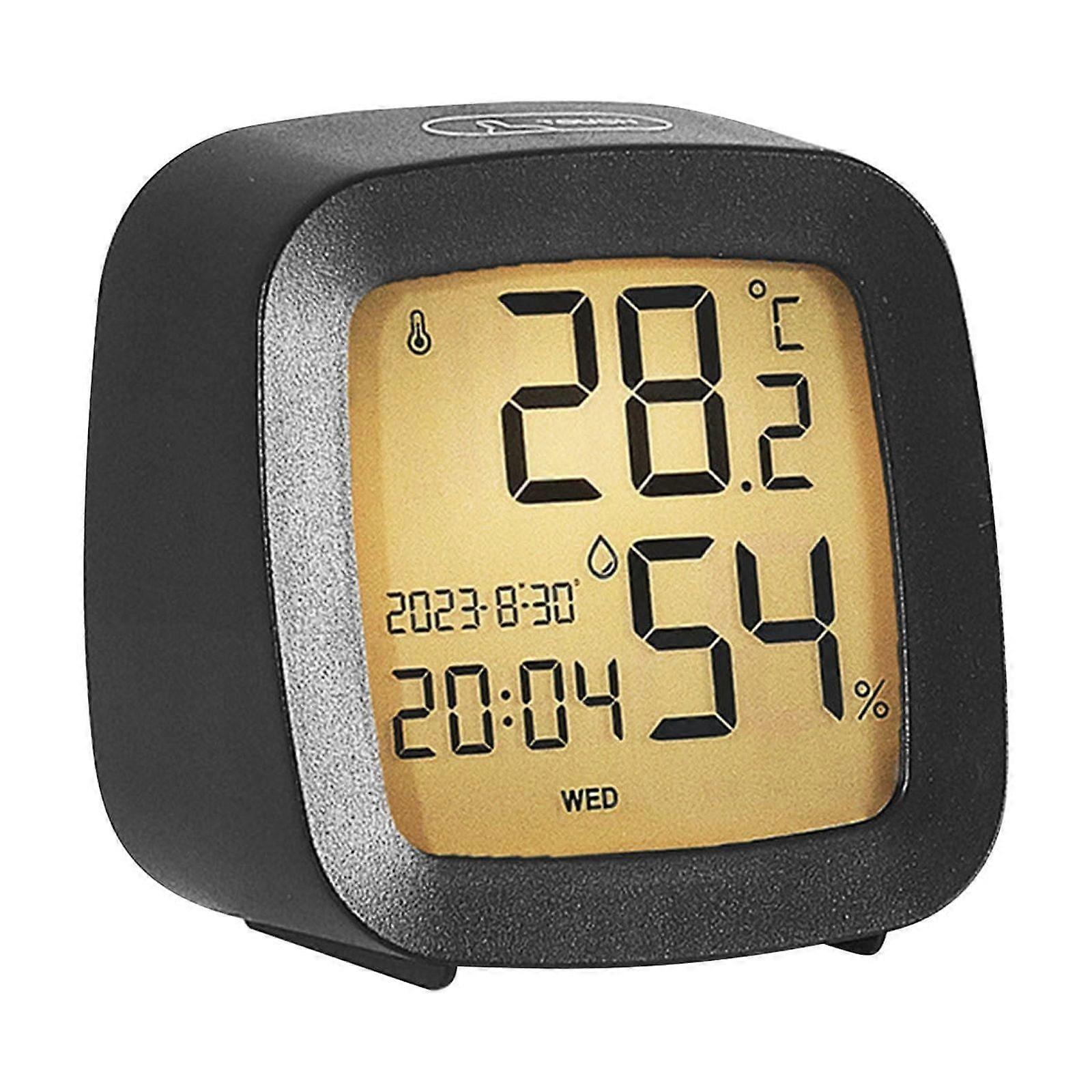 Multifunctional Digital Thermometer Hygrometer Clock, Compact Bedside Alarm Clock, Student Clock for Home