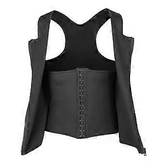 Heren Rits Taille Trainer Trimmer Vest Zweet Compressie Tank Top Shapewear 