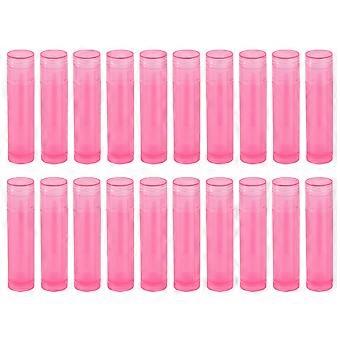Tubetti vuoti per rossetto/balsamo labbra, 40 pezzi, colore rosa, ideali per la conservazione.