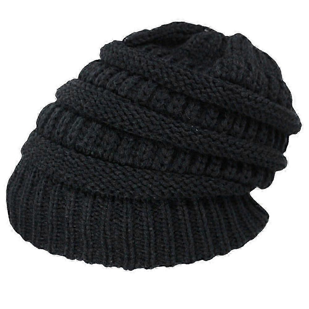 Gefütterte Wollmütze Damen Strickpullover Cap Herren Outdoor