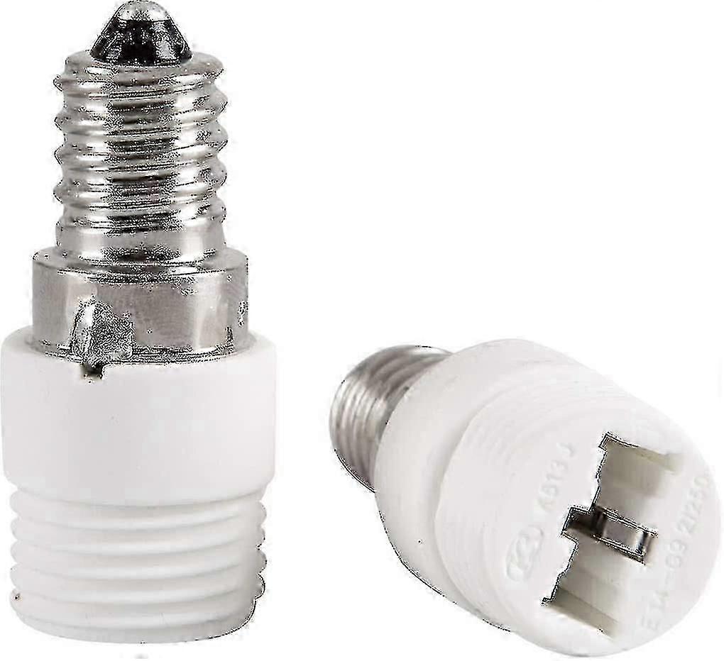 E14 to G9 Socket Adapter 2 Pack Ceramic for LED Halogen CFL Light Bulbs