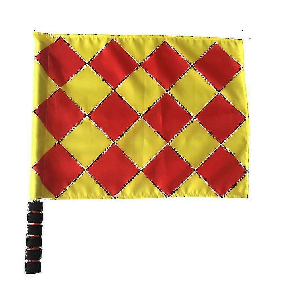 Referee Commanding Red Signal Flag, Sponge Handle (1 Piece, Yellow + Red) cy